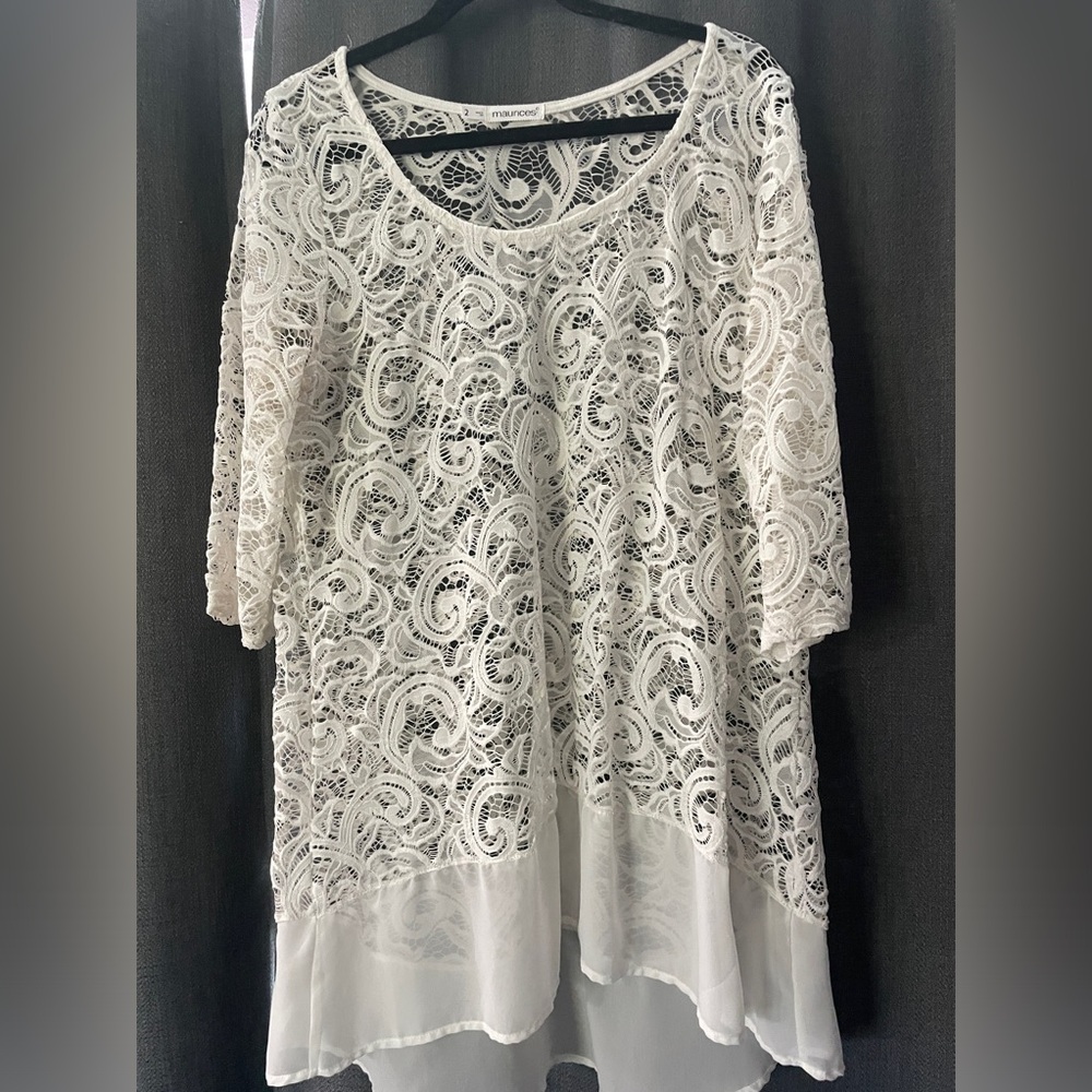 Lacey opaque top